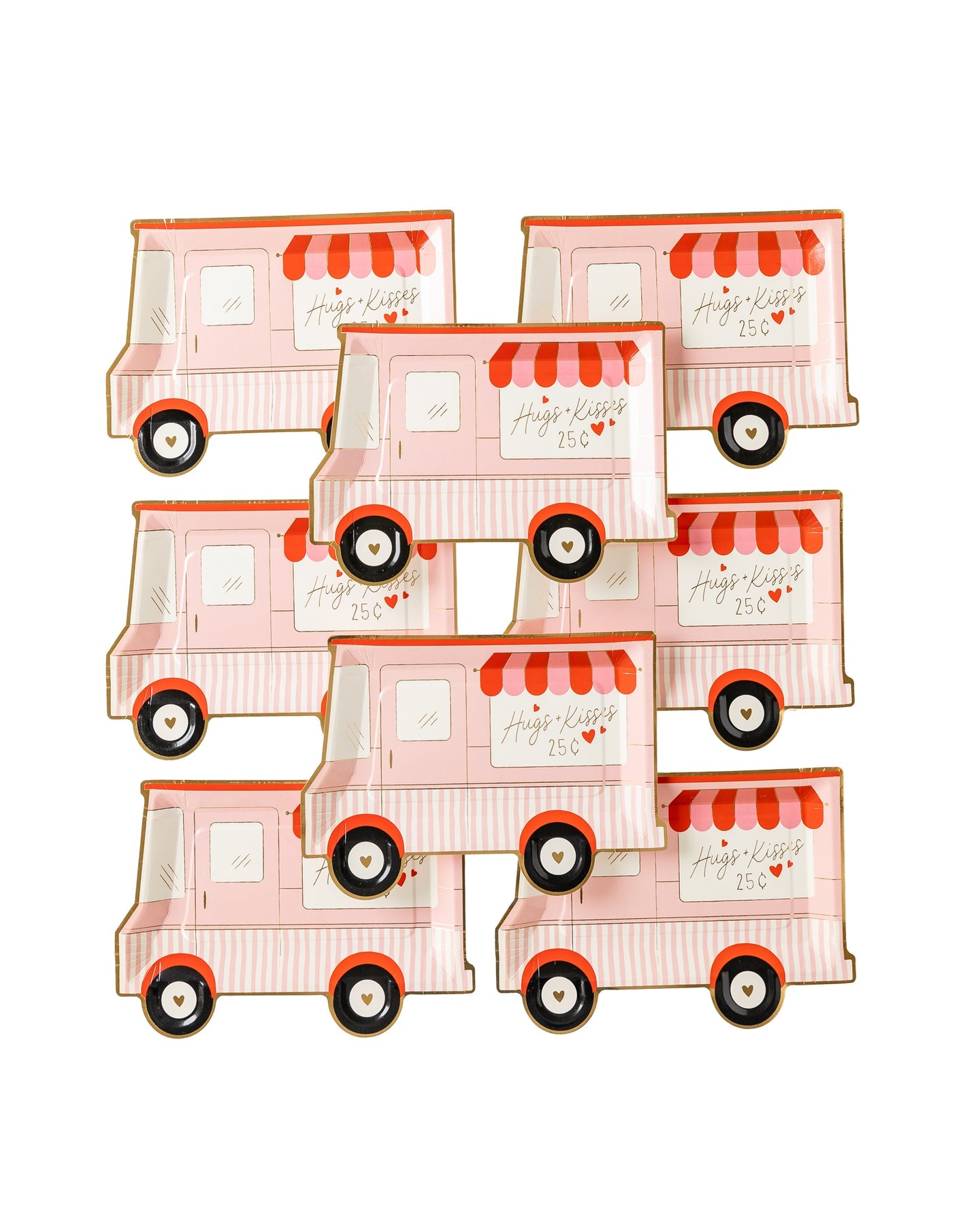 truck shaped valentine trucks set of 8