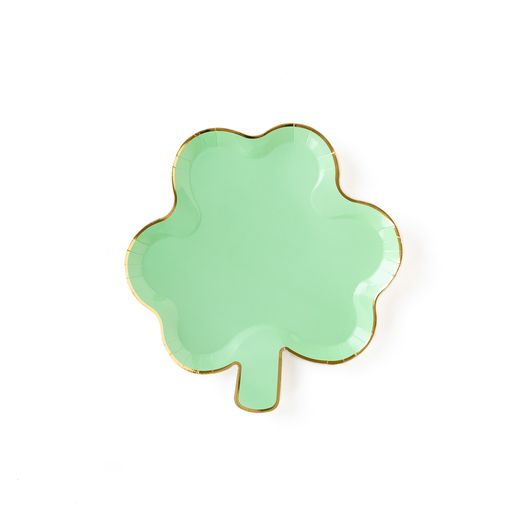 clover shaped paper plates
